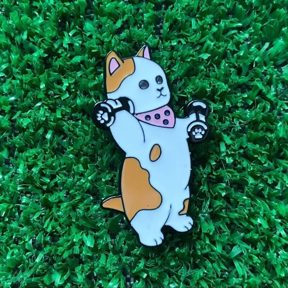 Fit Kitty Enamel Pin/ Brooch Lapel